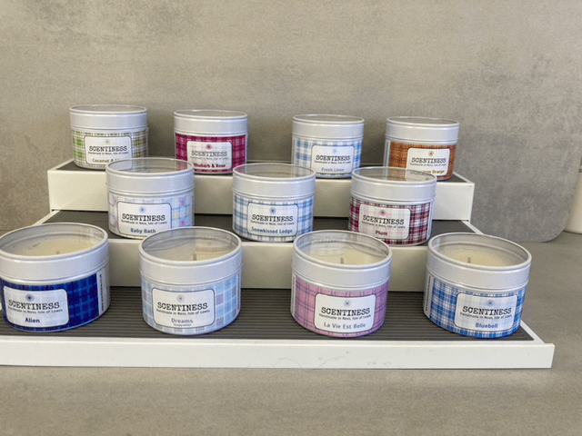 White Tin Candles